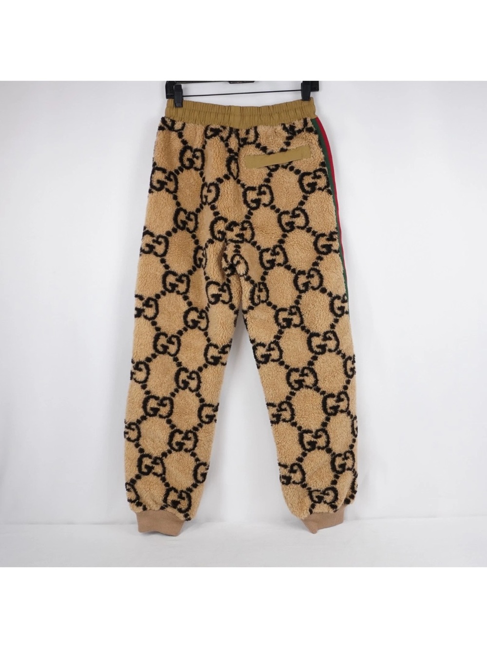 Men's Gucci GG jacquard wool blend fleece jogging pants size XL made in Italy - Picture 3 of 14